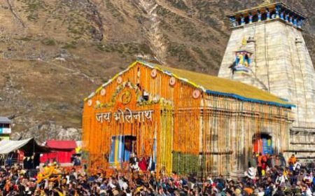 ग्यारहवें ज्योर्तिलिंग श्री केदारनाथ धाम के कपाट शीतकाल के लिए बंद 