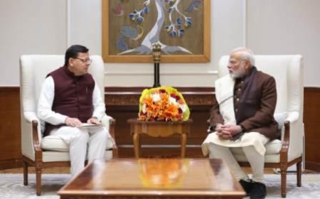 मुख्यमंत्री पुष्कर सिंह धामी ने प्रधानमंत्री से की मुलाकात, राज्य विकास और शीतकालीन यात्रा पर हुई चर्चा