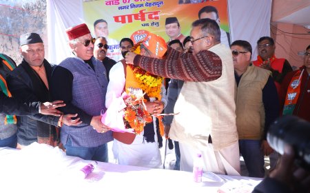 निकाय चुनावः कैबिनेट मंत्री गणेश जोशी ने नगर निगम क्षेत्र में की जनसभाए