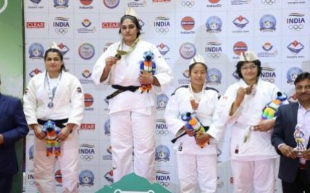 38वें राष्ट्रीय खेल में स्वर्ण पदक जीत यश, इशरूप और तुलिका बने जूडो स्टार खिलाड़ी
