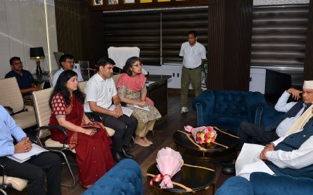 कैबिनेट मंत्री गणेश जोशी ने राजस्थान के कृषि मंत्री से की शिष्टाचार भेंट