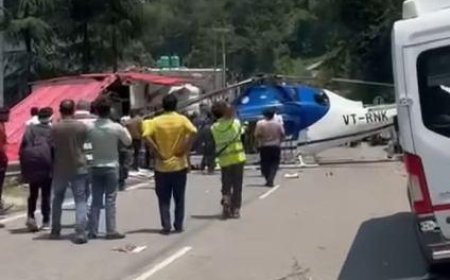 केदारनाथ में टेक ऑफ के समय हेली में आई तकनीकी खराबी, एहतियातन सड़क पर करवाई लैंडिंग