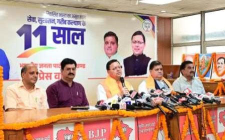 मोदी सरकार के 11सालः सीएम पुष्कर धामी ने बताई उपलब्धियां