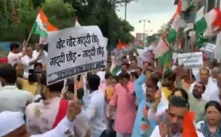 प्रदेश में बिगड़ती कानून व्यवस्था समेत तमाम मुद्दों को लेकर कांग्रेस ने राजभवन किया कूच