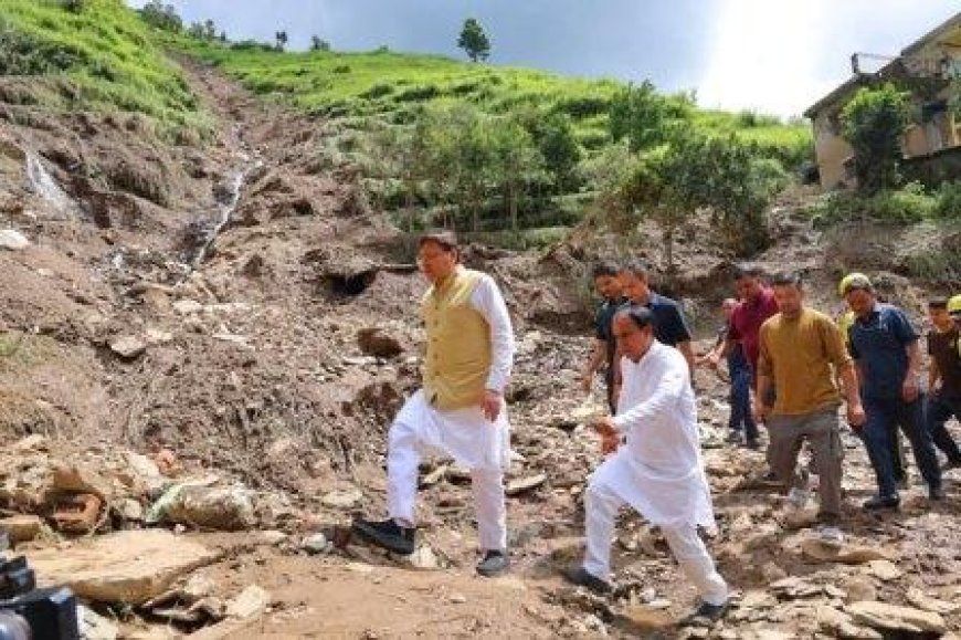 सीएम धामी ने पौडी जिले के आपदाग्रस्त क्षेत्रों का किया दौरा