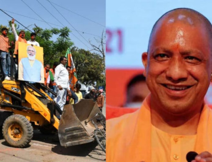 यूपी विधानसभा में ‘बुलडोजर’ पर बवाल सपा का हमला – “जाति-मजहब देखकर चलता है बाबा का बुलडोजर”