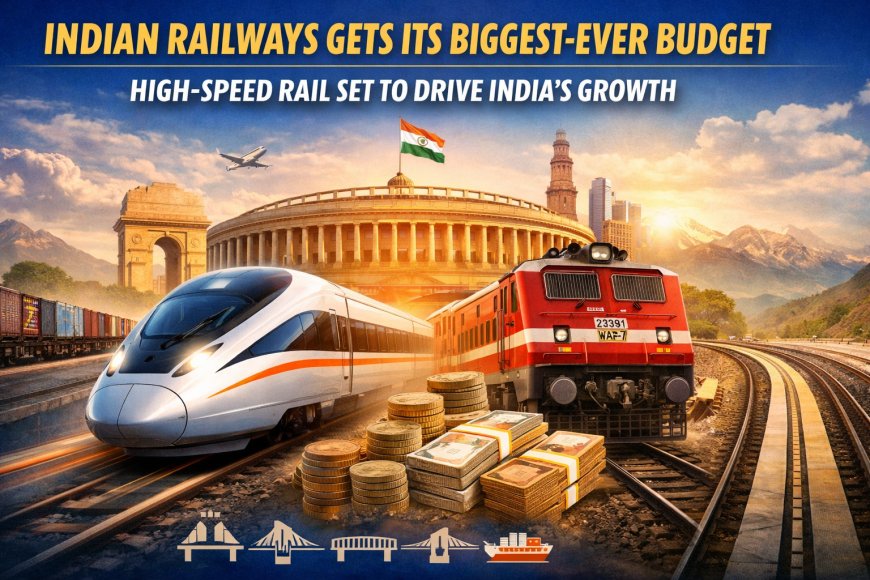 रेलवे को मिला अब तक का सबसे बड़ा बजट, हाई-स्पीड भारत की रफ्तार तय