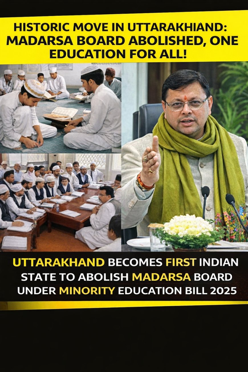 उत्तराखंड में मदरसा बोर्ड होगा समाप्त
