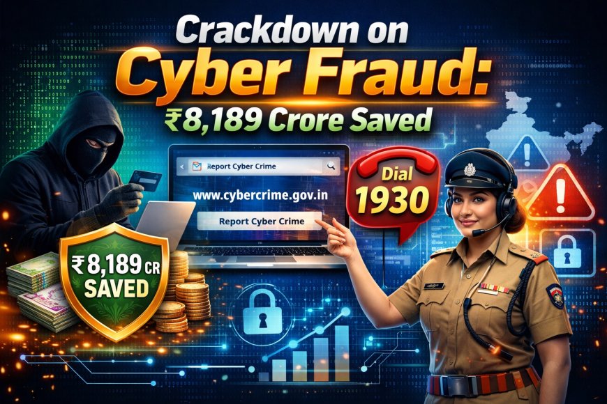 साइबर धोखाधड़ी पर सख्ती: 8,189 करोड़ रुपये की राशि बचाई गई