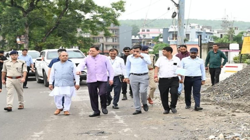 नंदा की चौकी पुल एप्रोच रोड का CM धामी ने लिया जायजा, 16 दिन में टूटने पर जताई नाराजगी