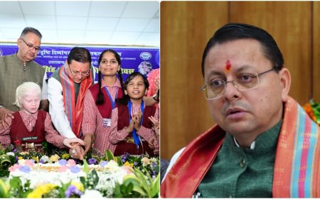 सीएम धामी ने दिव्यांग बच्चों के साथ मनाया जन्मदिन, केक काटते दिखे भावुक