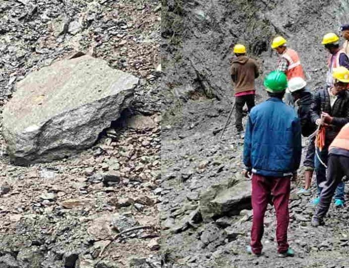 चीरबासा में मलबा-पत्थर गिरने से केदारनाथ पैदल मार्ग बंद, यात्रा रोकी गई